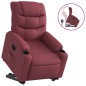 vidaXL Sillón reclinable elevable tela rojo tinto vidaXL Sillón reclinable elevable tela rojo tinto