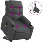 vidaXL Silla de masaje reclinable de pie de tela gris oscuro vidaXL Silla de masaje reclinable de pie de tela gris oscuro