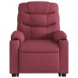 vidaXL Sillón reclinable de masaje elevable tela rojo tinto vidaXL Sillón reclinable de masaje elevable tela rojo tinto