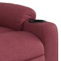 vidaXL Sillón reclinable de masaje elevable tela rojo tinto vidaXL Sillón reclinable de masaje elevable tela rojo tinto