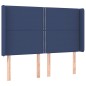 vidaXL Cabecero con LED de tela azul 147x16x118/128 cm vidaXL Cabecero con LED de tela azul 147x16x118/128 cm