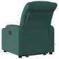 vidaXL Silla de masaje reclinable de pie de tela verde oscura