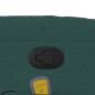 vidaXL Silla de masaje reclinable de pie de tela verde oscura