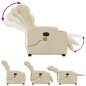 vidaXL Silla de masaje reclinable de pie de tela color crema vidaXL Silla de masaje reclinable de pie de tela color crema