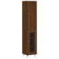 vidaXL Aparador alto madera contrachapada roble marrón 34,5x34x180 cm vidaXL Aparador alto madera contrachapada roble marrón 34,5x34x180 cm