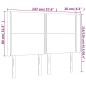 vidaXL Cabecero con LED de tela azul 147x16x118/128 cm vidaXL Cabecero con LED de tela azul 147x16x118/128 cm