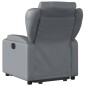 vidaXL Sillón reclinable elevable eléctrico de cuero sintético gris
