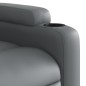 vidaXL Sillón reclinable elevable eléctrico de cuero sintético gris