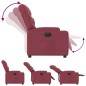 vidaXL Sillón reclinable eléctrico tela rojo tinto
