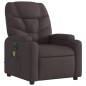 vidaXL Sillón reclinable de masaje eléctrico tela marrón oscuro vidaXL Sillón reclinable de masaje eléctrico tela marrón oscuro