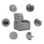 vidaXL Sillón reclinable elevable de tela gris claro vidaXL Sillón reclinable elevable de tela gris claro