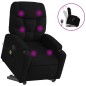 vidaXL Sillón reclinable de masaje elevable tela negro vidaXL Sillón reclinable de masaje elevable tela negro