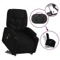 vidaXL Sillón reclinable de masaje elevable tela negro vidaXL Sillón reclinable de masaje elevable tela negro