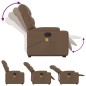 vidaXL Silla de masaje reclinable de pie de tela marrón vidaXL Silla de masaje reclinable de pie de tela marrón