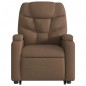 vidaXL Silla de masaje reclinable de pie de tela marrón vidaXL Silla de masaje reclinable de pie de tela marrón