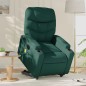 vidaXL Sillón masaje eléctrico reclinable elevable tela verde oscuro vidaXL Sillón masaje eléctrico reclinable elevable tela verde oscuro