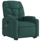 vidaXL Sillón masaje eléctrico reclinable elevable tela verde oscuro vidaXL Sillón masaje eléctrico reclinable elevable tela verde oscuro