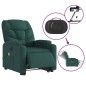 vidaXL Sillón masaje eléctrico reclinable elevable tela verde oscuro vidaXL Sillón masaje eléctrico reclinable elevable tela verde oscuro