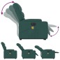 vidaXL Sillón masaje eléctrico reclinable elevable tela verde oscuro vidaXL Sillón masaje eléctrico reclinable elevable tela verde oscuro