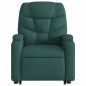 vidaXL Sillón masaje eléctrico reclinable elevable tela verde oscuro vidaXL Sillón masaje eléctrico reclinable elevable tela verde oscuro