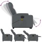 vidaXL Sillón de masaje elevable eléctrico cuero sintético gris