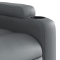 vidaXL Sillón de masaje elevable eléctrico cuero sintético gris