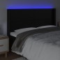 vidaXL Cabecero con LED cuero sintético negro 203x16x118/128 cm vidaXL Cabecero con LED cuero sintético negro 203x16x118/128 cm