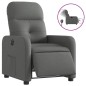 vidaXL Sillón reclinable eléctrico de tela gris oscuro vidaXL Sillón reclinable eléctrico de tela gris oscuro