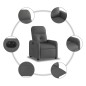vidaXL Sillón reclinable eléctrico de tela gris oscuro vidaXL Sillón reclinable eléctrico de tela gris oscuro