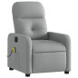 vidaXL Sillón reclinable de masaje eléctrico tela gris claro vidaXL Sillón reclinable de masaje eléctrico tela gris claro