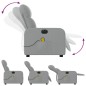 vidaXL Sillón reclinable de masaje eléctrico tela gris claro vidaXL Sillón reclinable de masaje eléctrico tela gris claro
