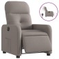 vidaXL Sillón reclinable eléctrico tela gris taupé vidaXL Sillón reclinable eléctrico tela gris taupé