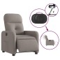 vidaXL Sillón reclinable eléctrico tela gris taupé vidaXL Sillón reclinable eléctrico tela gris taupé