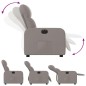 vidaXL Sillón reclinable eléctrico tela gris taupé vidaXL Sillón reclinable eléctrico tela gris taupé
