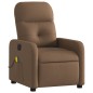 vidaXL Sillón reclinable de masaje eléctrico tela marrón vidaXL Sillón reclinable de masaje eléctrico tela marrón