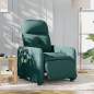 vidaXL Sillón reclinable de masaje eléctrico tela verde oscuro vidaXL Sillón reclinable de masaje eléctrico tela verde oscuro