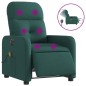 vidaXL Sillón reclinable de masaje eléctrico tela verde oscuro vidaXL Sillón reclinable de masaje eléctrico tela verde oscuro