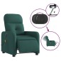 vidaXL Sillón reclinable de masaje eléctrico tela verde oscuro vidaXL Sillón reclinable de masaje eléctrico tela verde oscuro