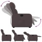 vidaXL Sillón reclinable elevable tela marrón oscuro vidaXL Sillón reclinable elevable tela marrón oscuro