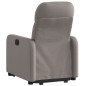 vidaXL Sillón reclinable elevable tela gris taupe vidaXL Sillón reclinable elevable tela gris taupe
