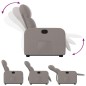 vidaXL Sillón reclinable elevable tela gris taupe vidaXL Sillón reclinable elevable tela gris taupe