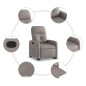 vidaXL Sillón reclinable elevable tela gris taupe vidaXL Sillón reclinable elevable tela gris taupe