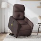 vidaXL Silla de masaje reclinable de pie de tela marrón oscuro vidaXL Silla de masaje reclinable de pie de tela marrón oscuro