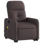 vidaXL Silla de masaje reclinable de pie de tela marrón oscuro vidaXL Silla de masaje reclinable de pie de tela marrón oscuro