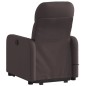 vidaXL Silla de masaje reclinable de pie de tela marrón oscuro vidaXL Silla de masaje reclinable de pie de tela marrón oscuro