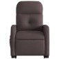 vidaXL Silla de masaje reclinable de pie de tela marrón oscuro vidaXL Silla de masaje reclinable de pie de tela marrón oscuro