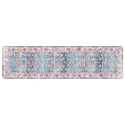 vidaXL Alfombra lavable antideslizante multicolor 80x300 cm