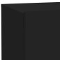 vidaXL Mesita de noche con luces LED negro 70x36x40,5 cm