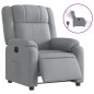 vidaXL Sillón reclinable eléctrico tela gris claro vidaXL Sillón reclinable eléctrico tela gris claro
