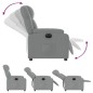 vidaXL Sillón reclinable eléctrico tela gris claro vidaXL Sillón reclinable eléctrico tela gris claro